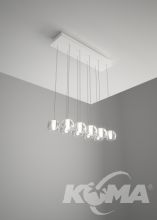Multispot/beluga oprawa wisząca 10x3W LED 3000K biała
